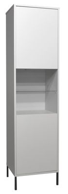 Vitrine Erna 51x45x197 Kreidegrau matt Lack 14770