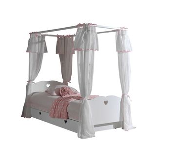 Himmelbett Kamila 212x98x198 Kinderbett MDF Weiß