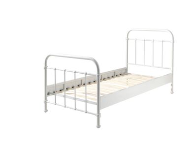 Metallbett Karlyn 210x98x111 Einzelbett Metall Weiß