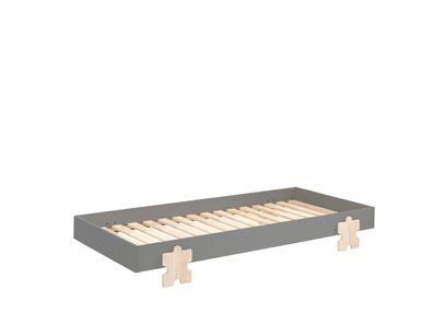 Stapelbett Karlene 204x94x28 Kinderbett MDF Grau