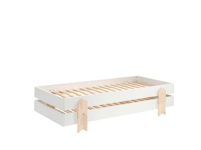 Stapelbett (2er Set) Karlene 204x94x48 MDF Weiß