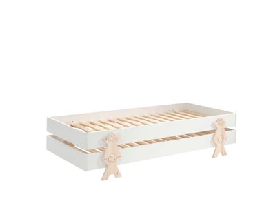 Stapelbett (2er Set) Karlene 204x94x48 MDF Weiß