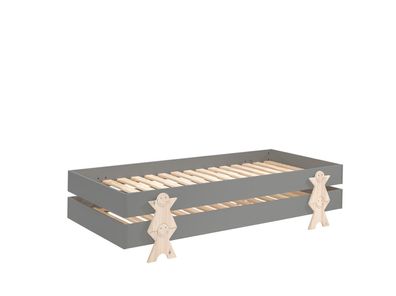Stapelbett (2er Set) Karlene 204x94x48 MDF Grau