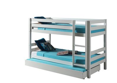 Etagenbett Karolina 210x105x140 Hochbett Massivholz Weiß