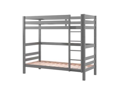 Etagenbett Karolina 210x105x182 Hochbett Massivholz grau