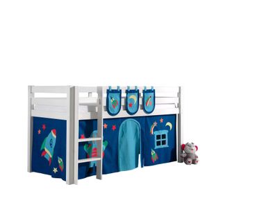 Spielbett Karolina 210x106x114 Kinderbett Massivholz Weiß