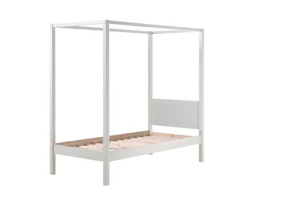 Himmelbett Kathie 208x98x191 Kinderbett Massivholz Weiß
