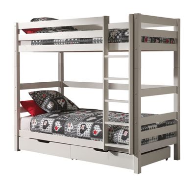 Etagenbett Karolina 210x105x182 Hochbett Massivholz Weiß