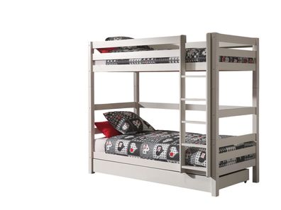 Etagenbett Karolina 210x105x161 Hochbett Massivholz Weiß