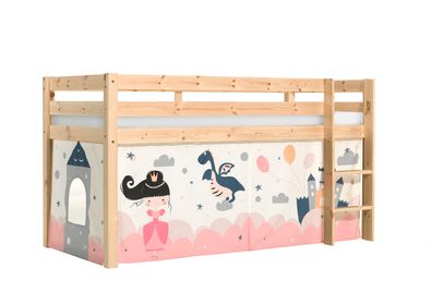 Spielbett Karolina 210x106x114 Kinderbett Massivholz natur