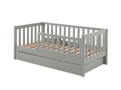 Juniorbett Karie 148x76x60 Kinderbett Massivholz+MDF Grau