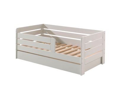 Juniorbett Karie 144x70x56 Kinderbett Massivholz+MDF Weiß