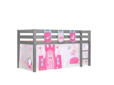 Spielbett Karolina 210x106x114 Kinderbett Massivholz grau