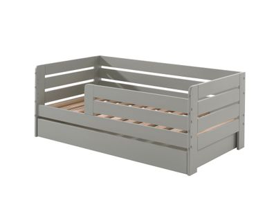 Juniorbett Karie 144x70x56 Kinderbett Massivholz+MDF Grau
