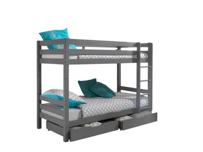 Etagenbett Karolina 210x105x161 Hochbett Massivholz grau