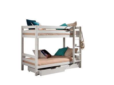 Etagenbett Karolina 210x105x161 Hochbett Massivholz Weiß