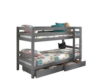 Etagenbett Karolina 210x105x140 Hochbett Massivholz grau