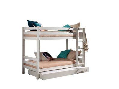 Etagenbett Karolina 210x105x161 Hochbett Massivholz Weiß