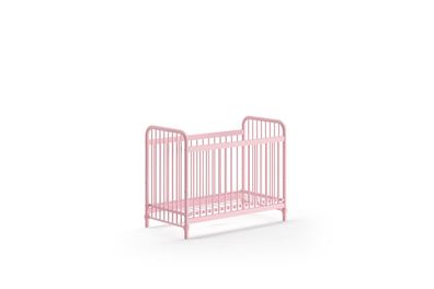 Babybett Kay 131x71x102 Gitterbett Metall Pink matt