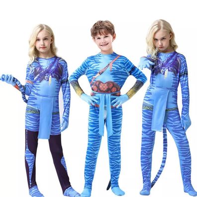 2025 Kinder / /rwachsene Avatar Cosplay Kostüm Jumpsuit Karneval Party Anzug DE