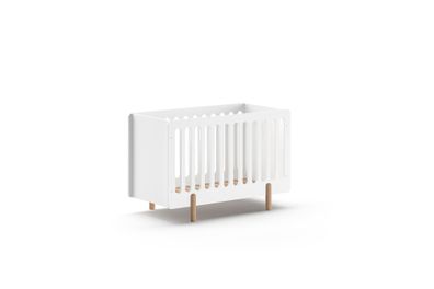 Babybett Karylin 130x64x87 Gitterbett MDF Weiß
