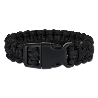 NEU Survival Paracord Armband breit black für Camping Outdoor Survival Bushcraft