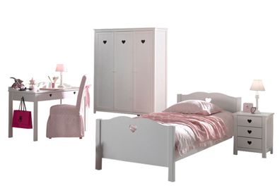 Kinderzimmer Kamila 10 Kinderzimmer Möbel Set Mädchen MDF Weiß