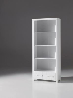 Regal Karalynn 87x39x206 Standregal MDF Weiß