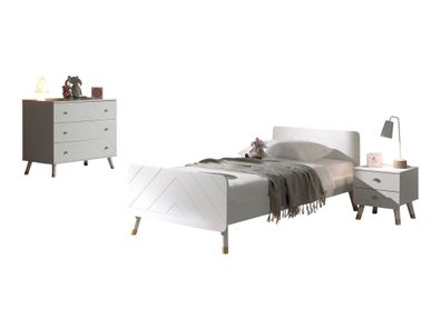Kinderzimmer Set Kamillah Kinderzimmer komplett MDF Satin Weiß