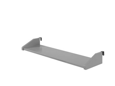 Regal Kathryne 79x21x9 Wandboard Massivholz grau