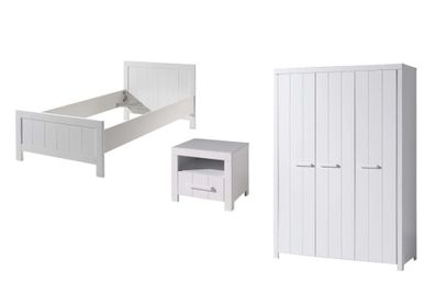 Jugendzimmer Set Karalynn 4 Jugendzimmer komplett MDF Weiß