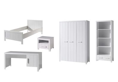 Jugendzimmer Set Karalynn 9 Jugendzimmer komplett MDF Weiß
