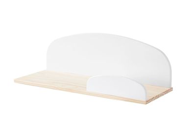 Wandregal Karilynn 65x22x25 Wandboard MDF+Massivholz Weiß