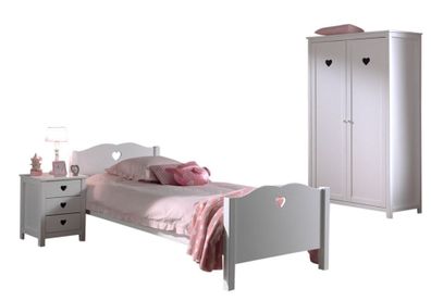 Kinderzimmer Kamila 1 Kinderzimmer Möbel Set Mädchen MDF Weiß