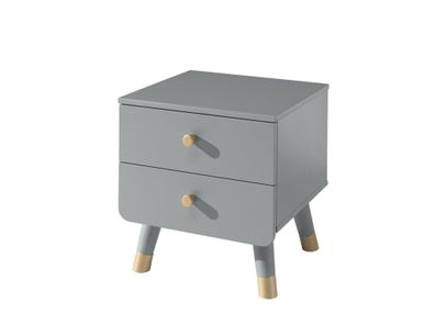 Nachtkonsole Kamillah 43x40x45 Nachtkommode MDF Timeless Grau