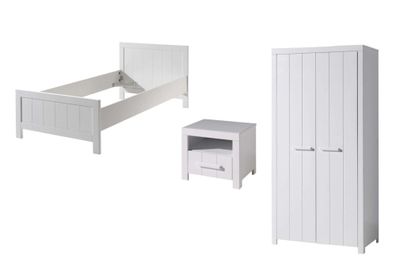 Jugendzimmer Set Karalynn 2 Jugendzimmer komplett MDF Weiß