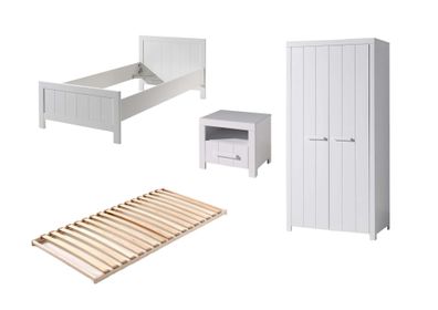 Jugendzimmer Set Karalynn 3 Jugendzimmer komplett MDF Weiß