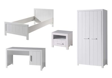 Jugendzimmer Set Karalynn 6 Jugendzimmer komplett MDF Weiß