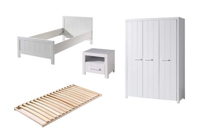 Jugendzimmer Set Karalynn 5 Jugendzimmer komplett MDF Weiß