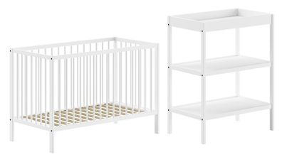 Babyzimmer Set Kara-lynn 2 Babyzimmer komplett Massivholz Buche Weiß