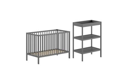Babyzimmer Set Kara-lynn 3 Babyzimmer komplett Buche massiv Anthrazit