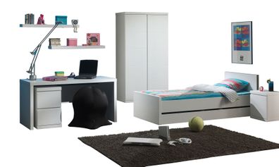 Kinderzimmer Karima Kinderzimmer Möbel Komplett Set 7-tlg. MDF Weiß