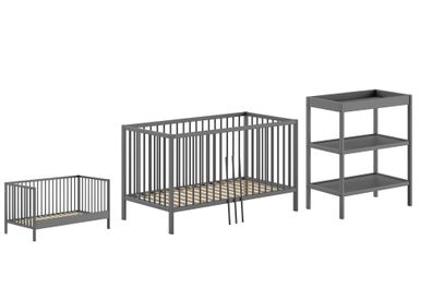 Babyzimmer Set Kara-lynn 5 Babyzimmer komplett Buche massiv Anthrazit