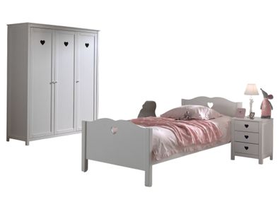 Kinderzimmer Kamila 6 Kinderzimmer Möbel Set Mädchen MDF Weiß