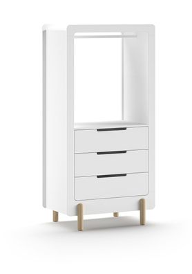 Regalschrank Karyl 88x54x180 Standregal MDF Weiß