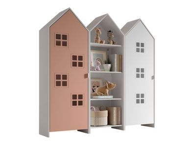 Regalschrank Set Kania 173x37x171 Standregal MDF Weiß / /unt