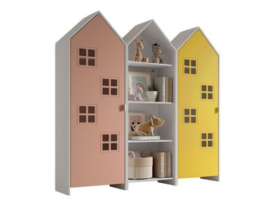 Regalschrank Set Kania 173x37x171 Standregal MDF Weiß / / /nt
