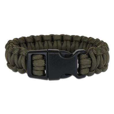 NEU Survival Paracord Armband breit oliv für Camping Outdoor Survival Bushcraft