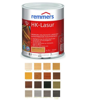 Remmers HK-Lasur Holzschutz-Lasur 750ml Außen seidenmatt Holz Farbwahl MHD:2020-2024