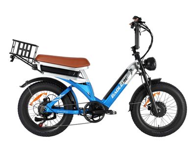 Moped-Style E-Bike Elektrofahrräder 20 Zoll BreiterReifen 48V 30Ah Akku Doppelmotor
